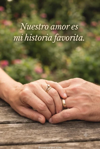 Manos entrelazadas en primer plano para frases románticas de amor