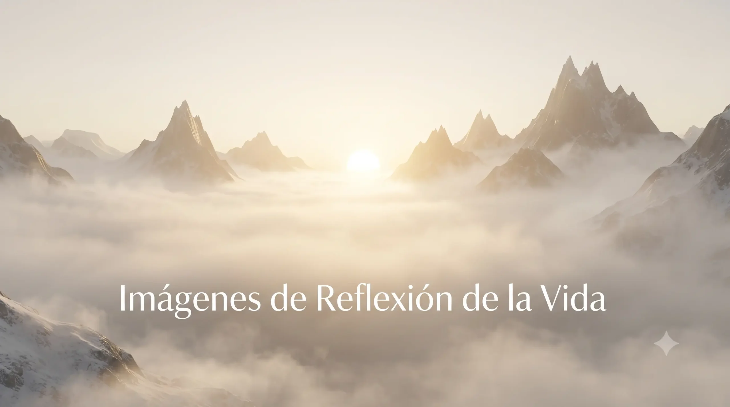 Imagen de reflexión de la vida con paisaje montañoso al amanecer