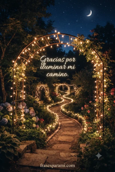 Luces de jardín como mensaje de amistad para dedicar