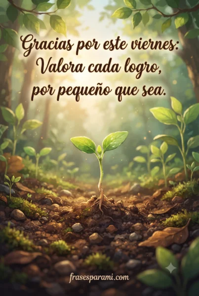 Imagen de reflexión y gratitud para un feliz viernes