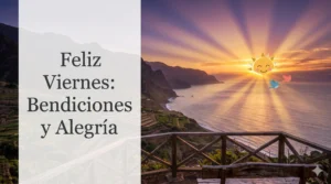 Paisaje al atardecer para desear un feliz viernes bendecido.