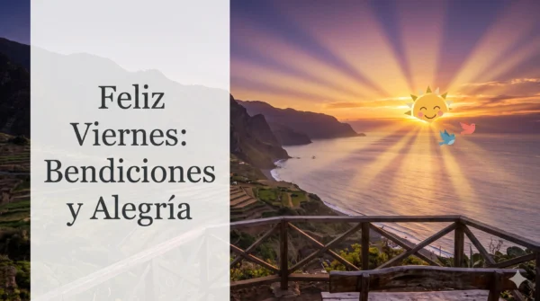 Paisaje al atardecer para desear un feliz viernes bendecido.