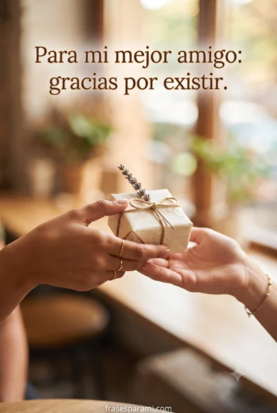 Detalle de agradecimiento para un mejor amigo