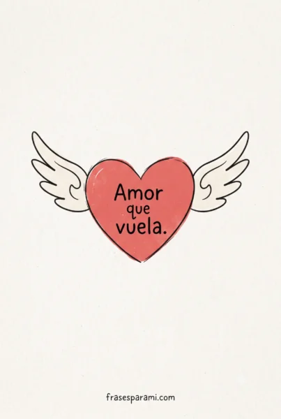 Diseño minimalista de dibujos bonitos de un corazón con alas