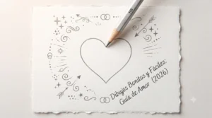 Imagen destacada de guía de dibujos bonitos y fáciles de amor para regalar