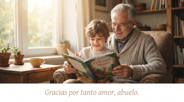 Imagen de Feliz Día del Abuelo con frase emotiva