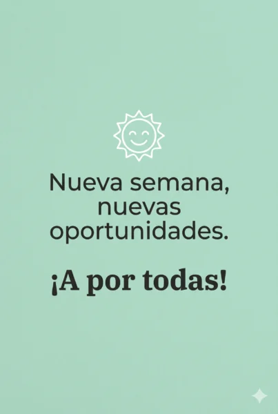Diseño minimalista de tarjeta para un feliz inicio de semana