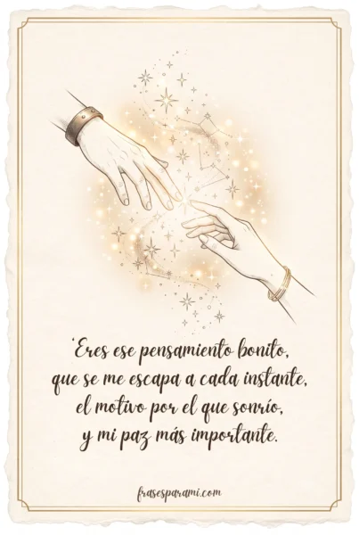 Tarjeta con versos de amor bonitos ilustrados sobre el ser amado