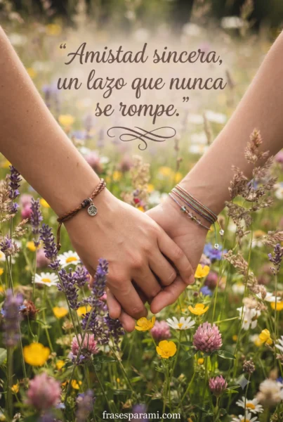 Imagen de manos entrelazadas representando una amistad sincera y eterna