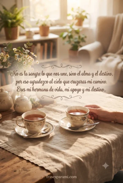 Poesía para una amiga especial con diseño cálido y acogedor