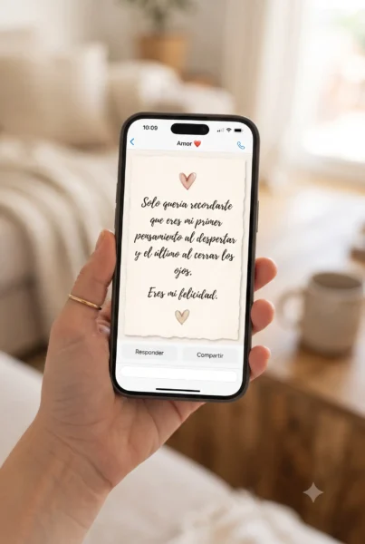 Mensaje tipo carta de amor corta para enviar por WhatsApp