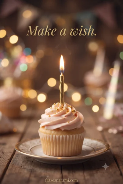 Cute birthday cupcake image with a candle
