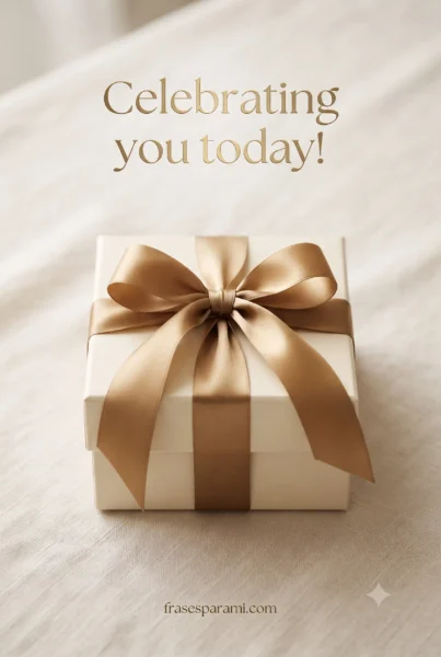Luxury gift box image for a sophisticated birthday wish