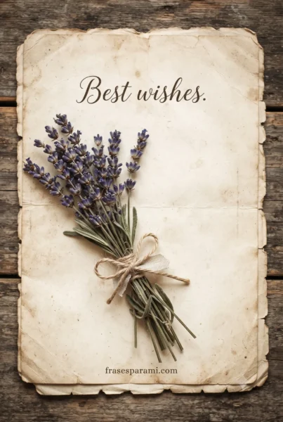Rustic lavender flower image for a natural birthday wish
