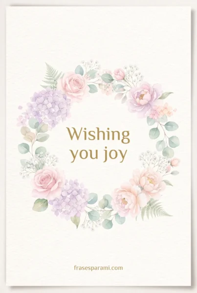 Beautiful watercolor floral image for birthday greetings