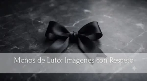 Moño de luto elegante sobre fondo oscuro para redes sociales