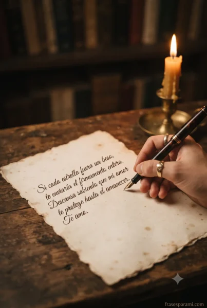 Poemas de buenas noches escritos a mano para mi novia