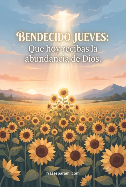Imagen con mensaje de bendecido jueves y bendiciones divinas