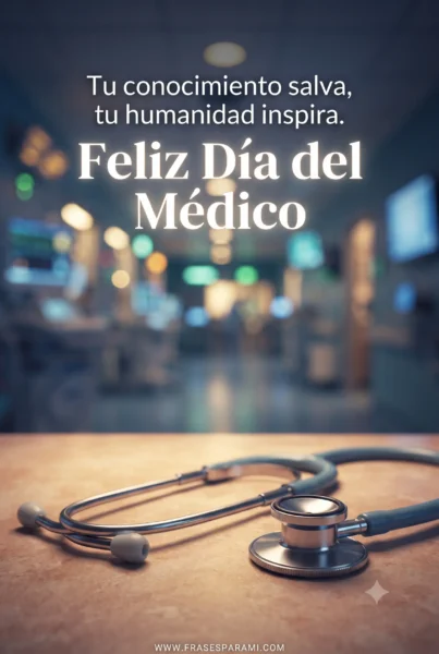Frase sobre el conocimiento y la humanidad del doctor