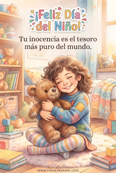 Imagen tierna sobre la inocencia como tesoro puro