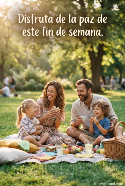 Imagen familiar para un bonito fin de semana