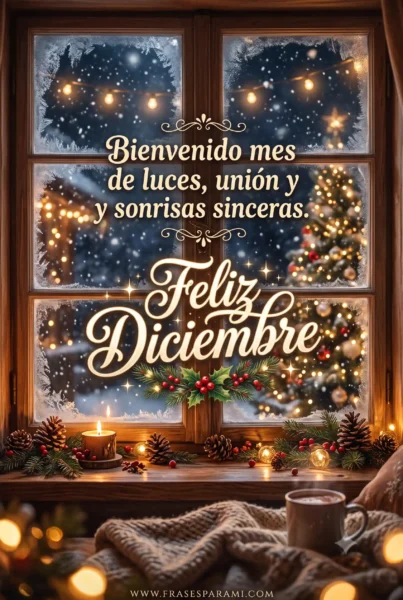 Fondo vertical para diciembre con mensaje de unión y sonrisas