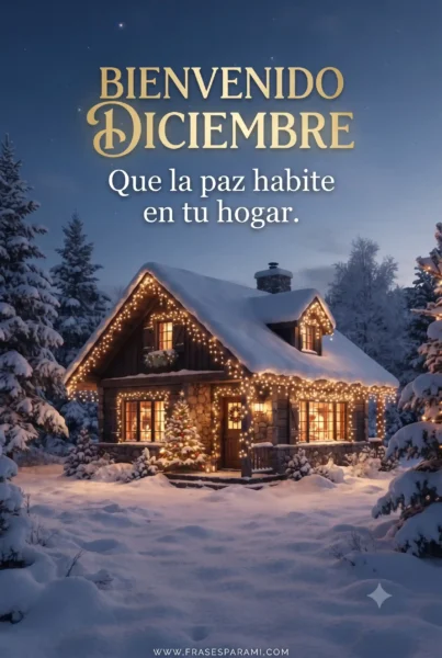 Imagen de hogar cálido para compartir en diciembre