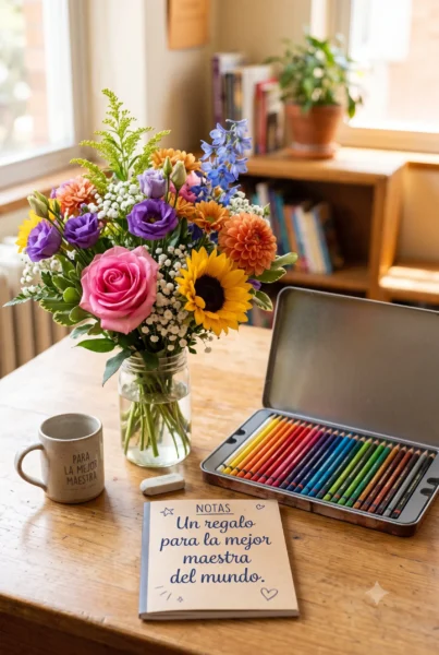 Ramo de flores para felicitar a una profesora