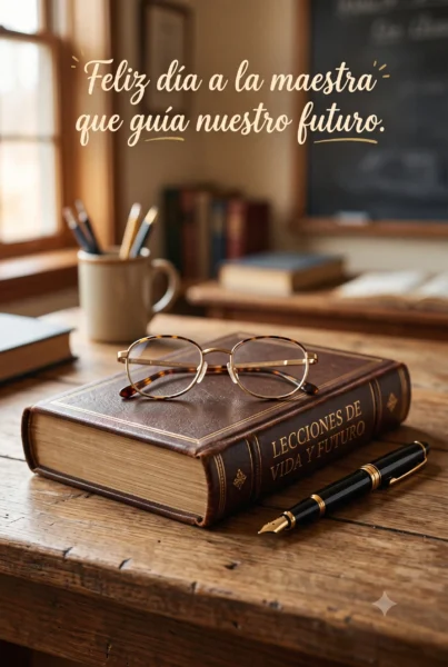 Imagen temática para saludar a una maestra de primaria
