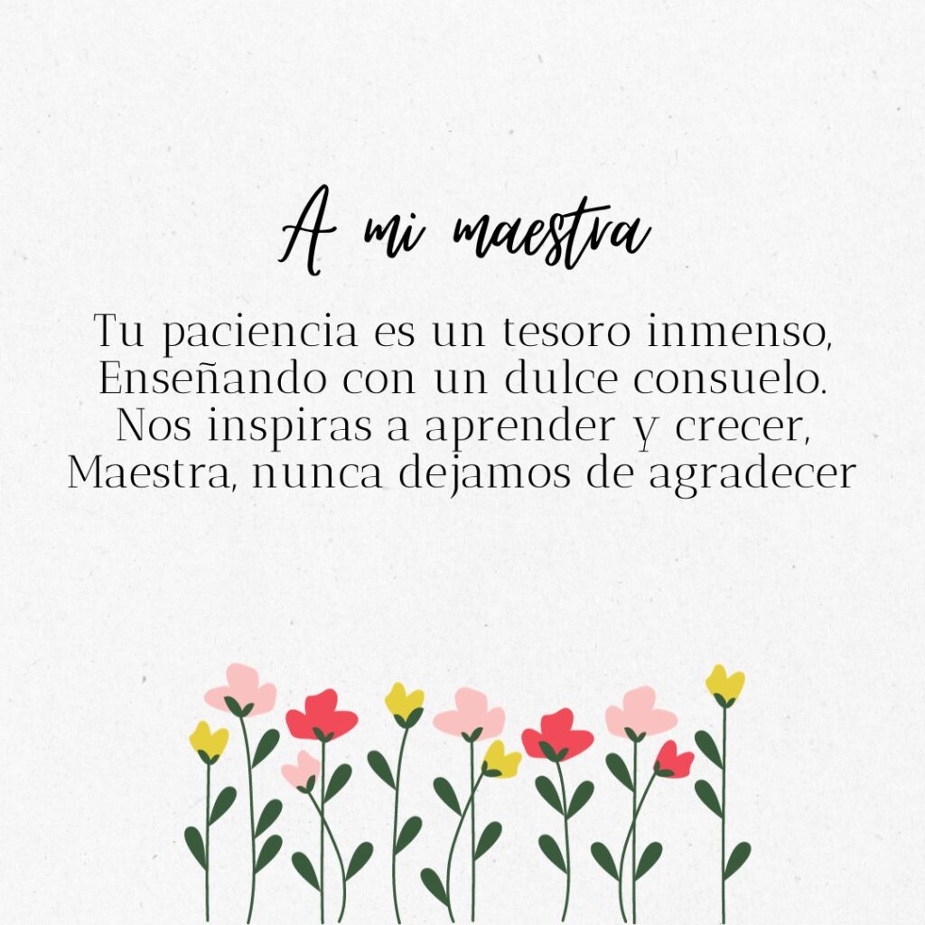 Poemas Para Maestras Favoritas Cortos Y Bonitos