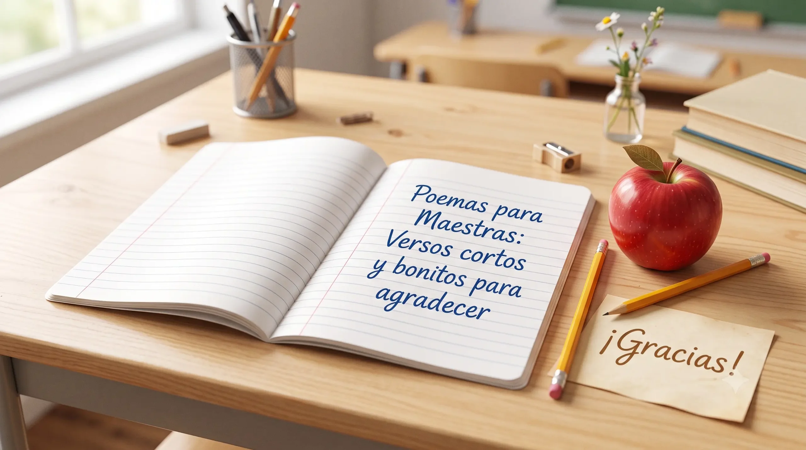 Imagen destacada de guía de poemas para maestras cortos y bonitos