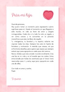 una carta para una hija