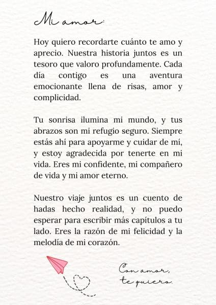 carta de amor para mi novio originales