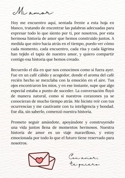 cartas bonitas para mi novio