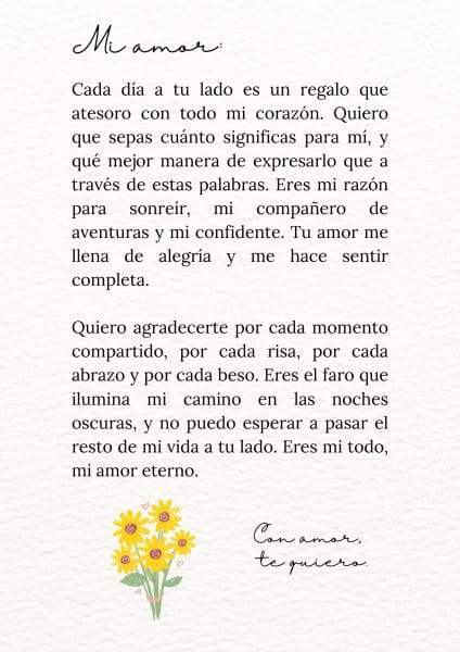 cartas de amor para mi novio creativas