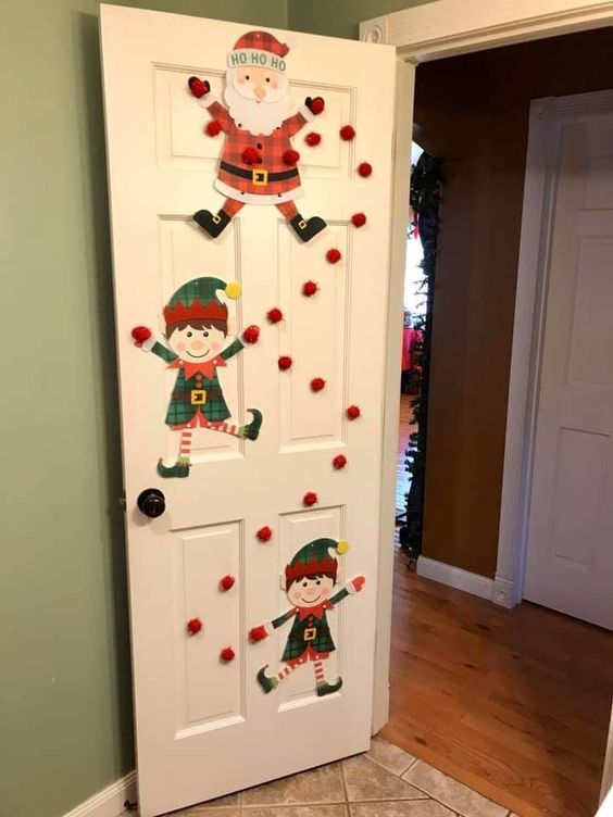 imagenes de puertas decoradas de navidad