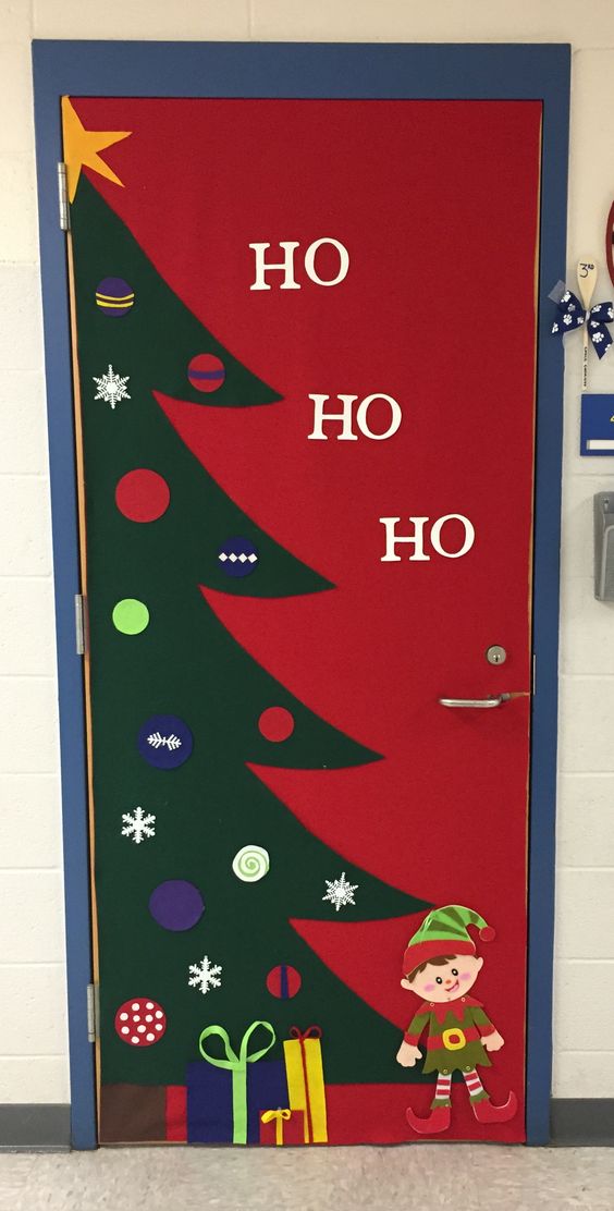 puertas decoradas de navidad para escuelas