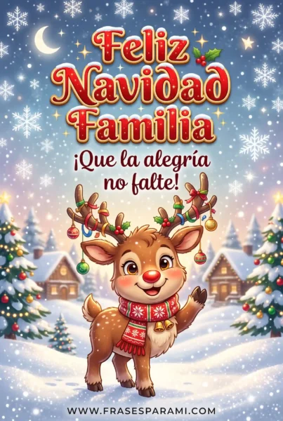 Imagen de reno navideño para compartir en WhatsApp