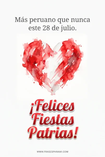 Corazón con colores de la bandera del Perú para dedicar