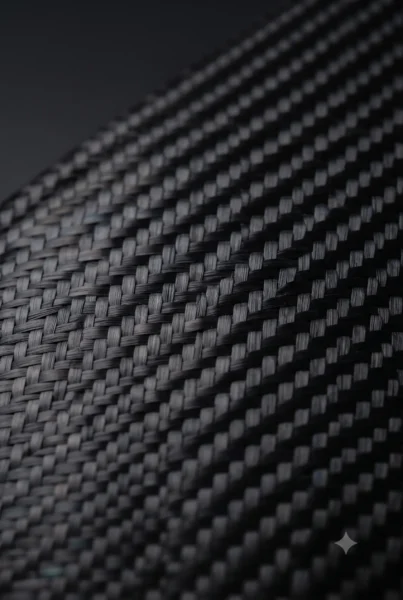 Fondo vertical negro con textura de fibra de carbono para smartphone