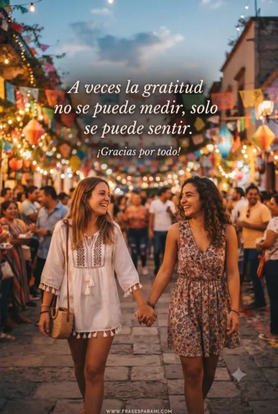 Imagen vertical tipo postal con manos entrelazadas y mensaje de gratitud