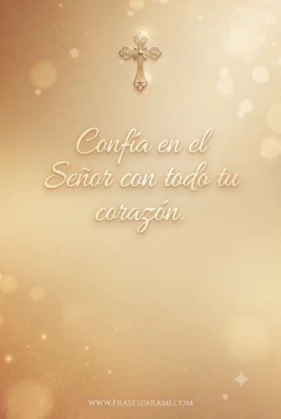 Imagen vertical elegante con versículo de confianza en Dios