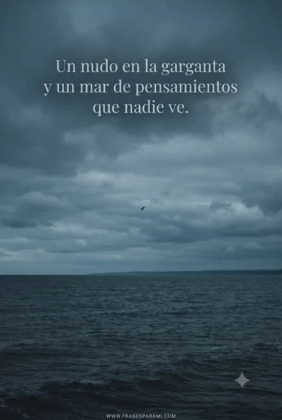 Frase de tristeza y soledad en imagen vertical