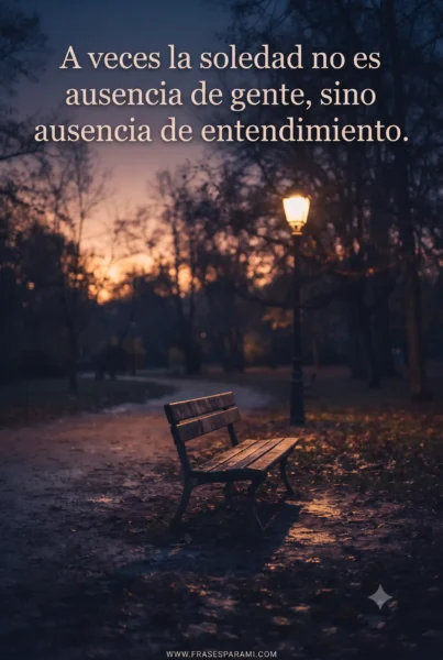 Imagen con frase de tristeza y soledad profunda