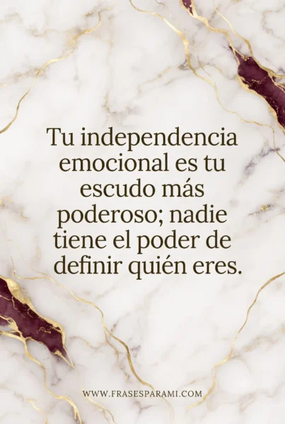 Frase de empoderamiento y valor personal en imagen para redes