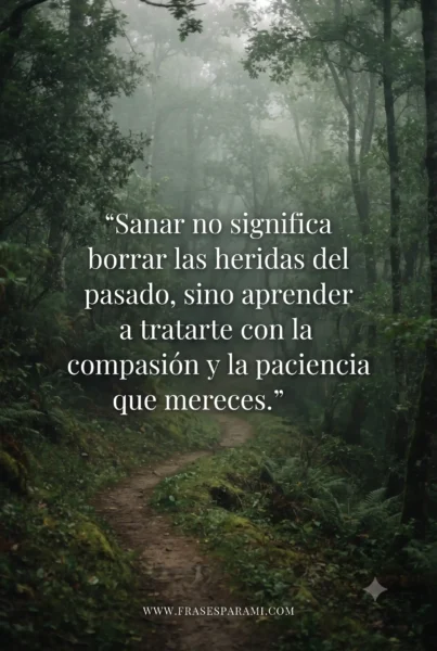 Frase profunda de autoestima y sanación en imagen para descargar