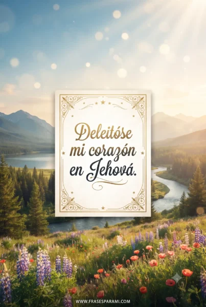 Imagen vertical tipo postal con paisaje pacífico y versículo