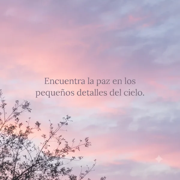 Imagen cuadrada 1:1 de cielo pastel con estilo aesthetic para WhatsApp.
