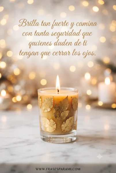 Imagen vertical de vela encendida representando el brillo propio.