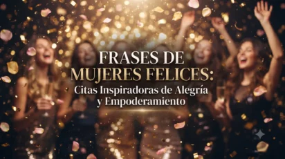 Portada para post de frases de mujeres felices celebrando la vida.